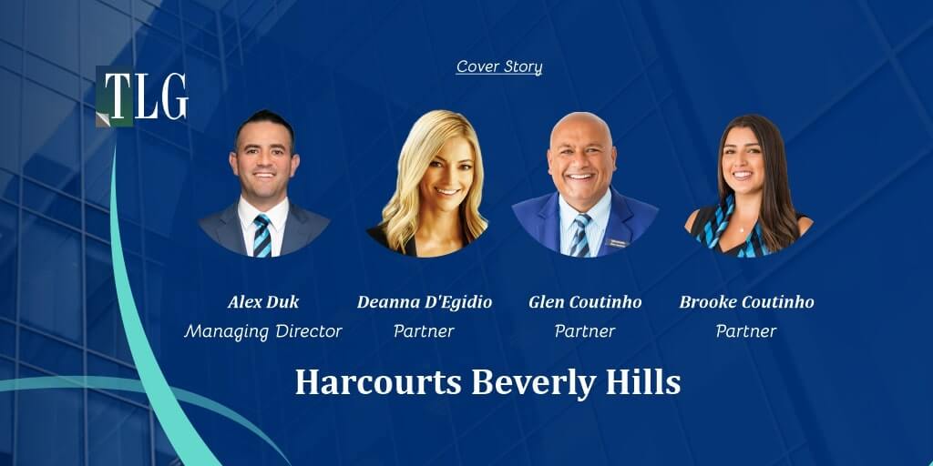 Alex Duk, Deanna D’egidio, Glen Coutinho and Brooke Coutinho, owners of Harcourts Beverly Hills
